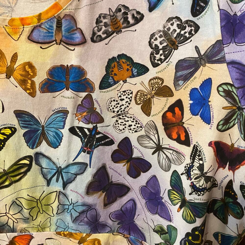 Princess Awesome Butterfly Dress 32-34 100% Cotton Science Pockets plus size - Picture 2 of 8